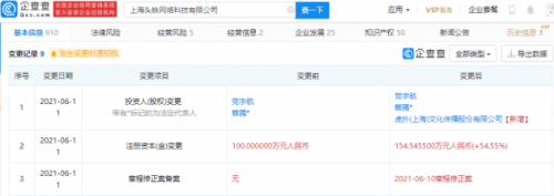 虎撲戰(zhàn)略投資上海頭鐵網(wǎng)絡(luò)科技，深化數(shù)字產(chǎn)品布局